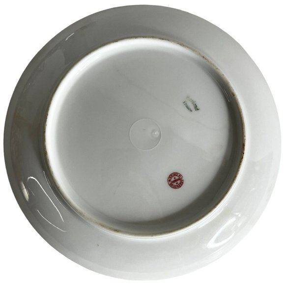 6 Haviland W A Pickard Porcelain Salad Plates Gold Band Black Lines France VTG - Picture 13 of 15